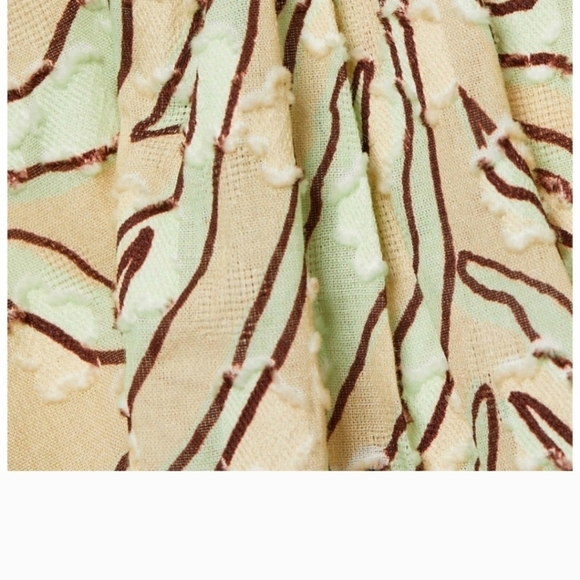 Stine Goya Claudia Jacquard Zebra Mini Dress | Green White | Size S | NWT - Picture 7 of 10